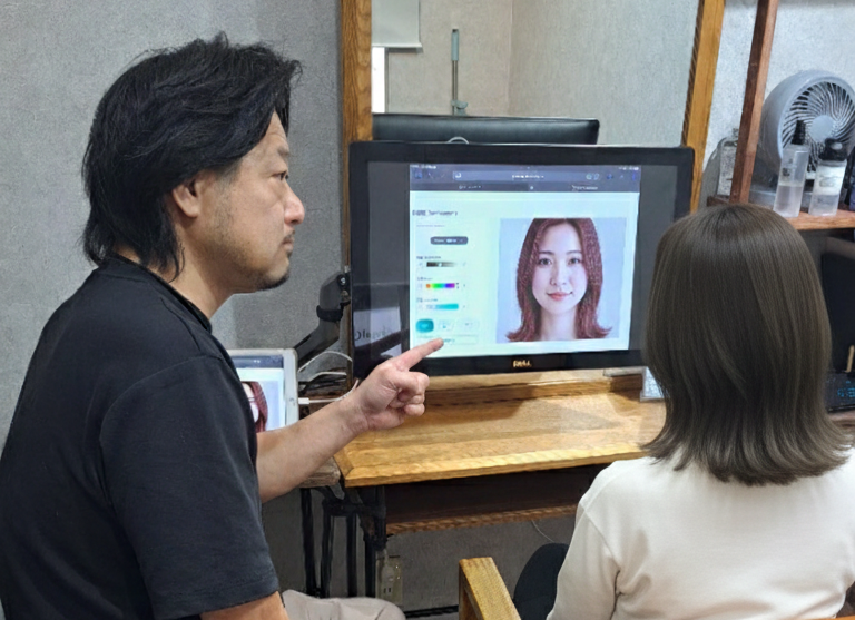 AIパーソナル診断を使ったカウンセリングの様子